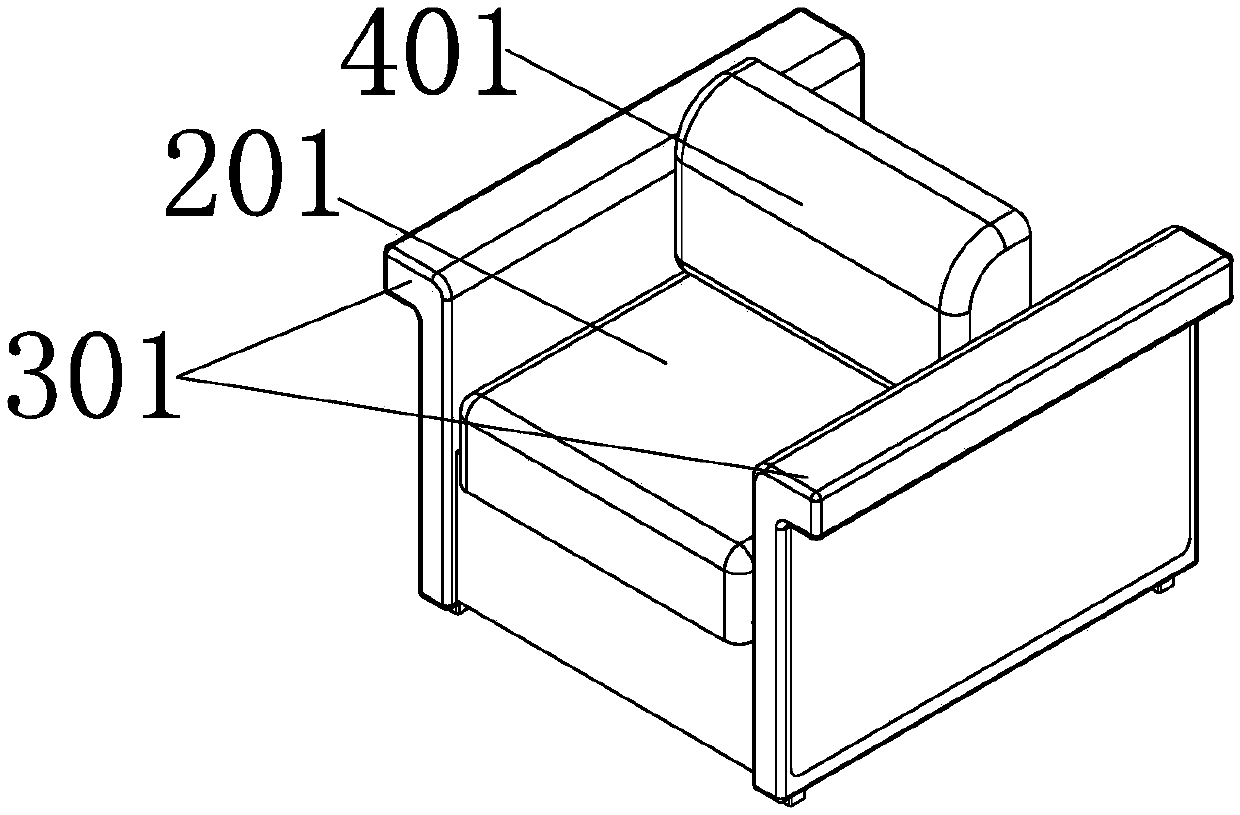 Seat waist synchronous linkage device for seat and seat