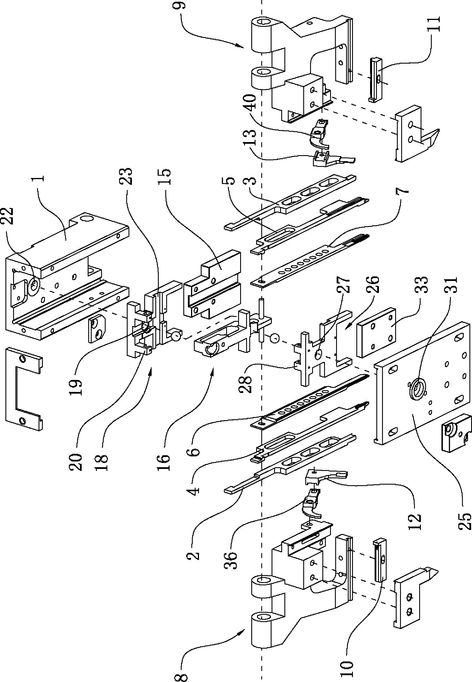 Component shaping and inserting mechanism for component inserting machine