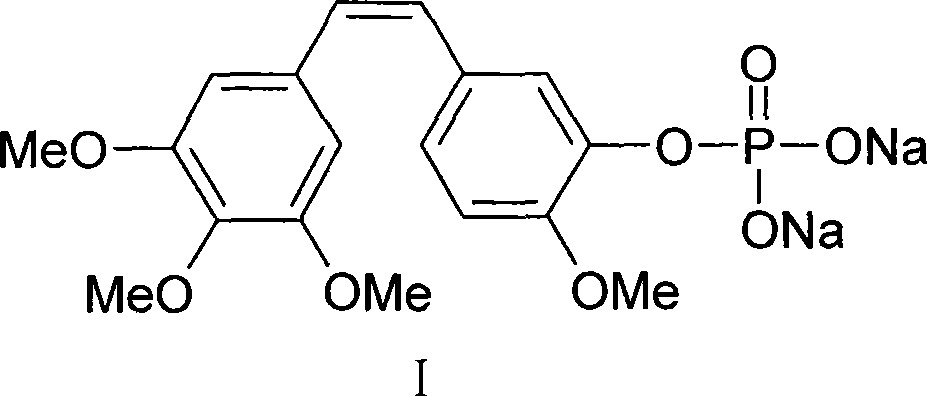 Method for preparing Combretastatin A-4 phosphoric acid ester disodium salt