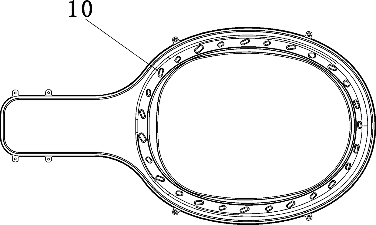 An injection-molded flushing channel for an all-plastic toilet