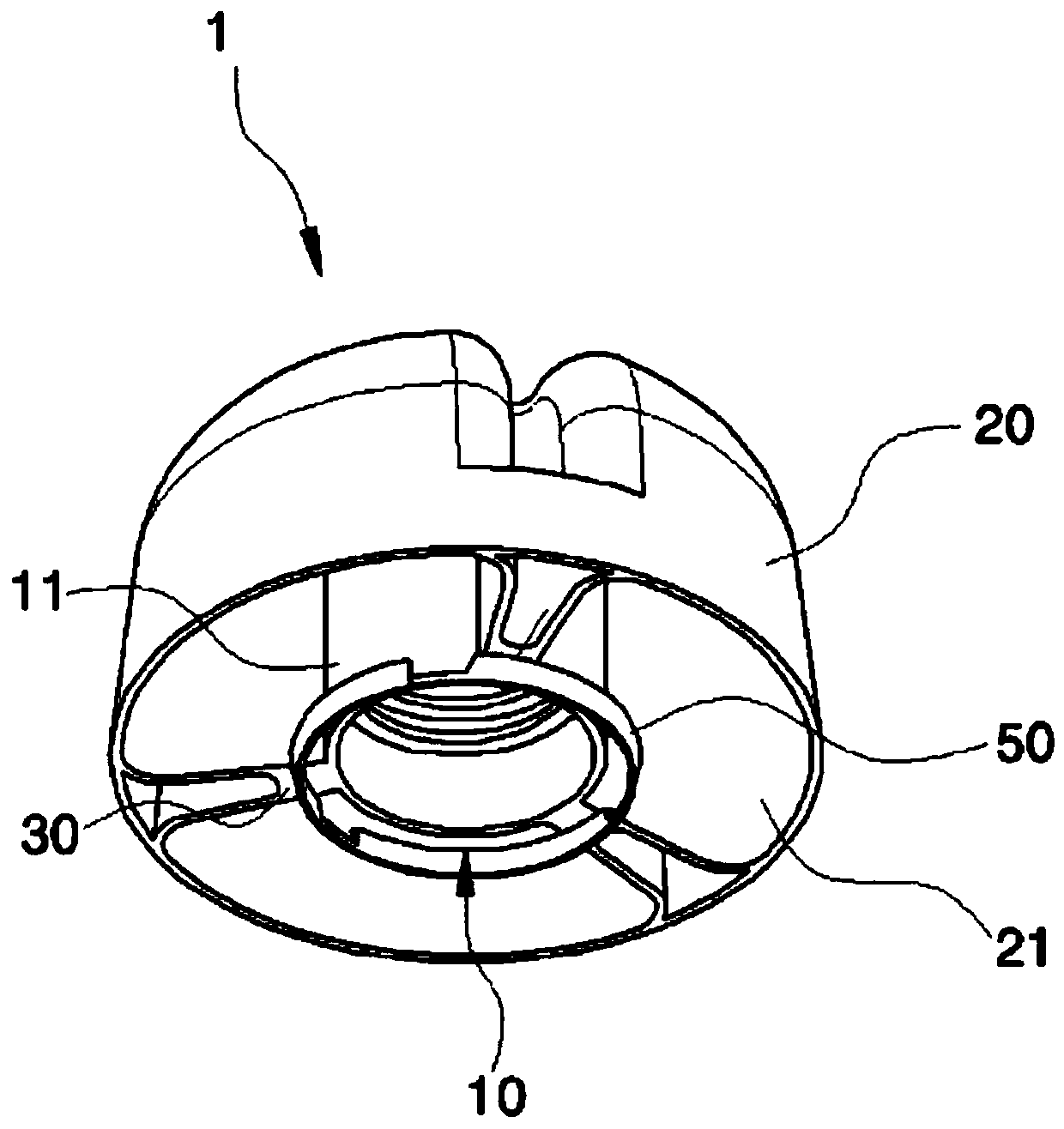 Safety cap spout providing accuracy of opening and easiness of check