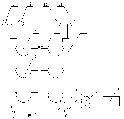 Plant supporting frame with parasite expelling effect