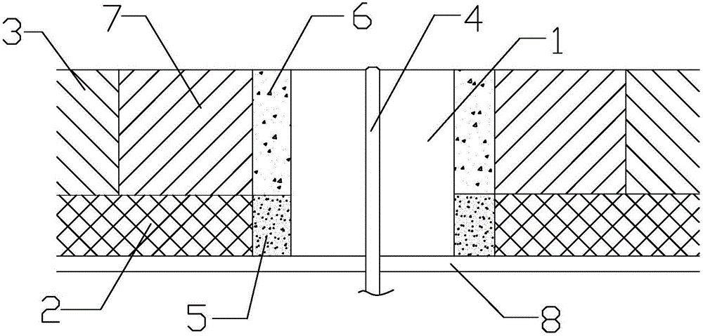 Iron-leak-preventing structure for permeable brick of hot metal ladle and replacing method for iron-leak-preventing permeable brick
