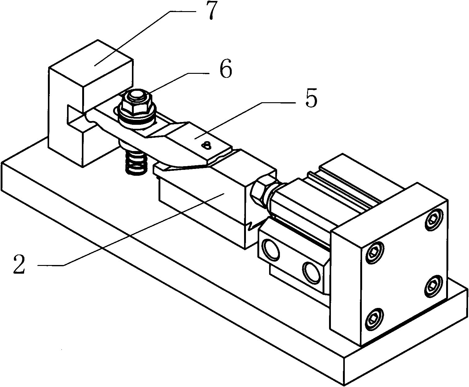 Telescopic plate pressing device