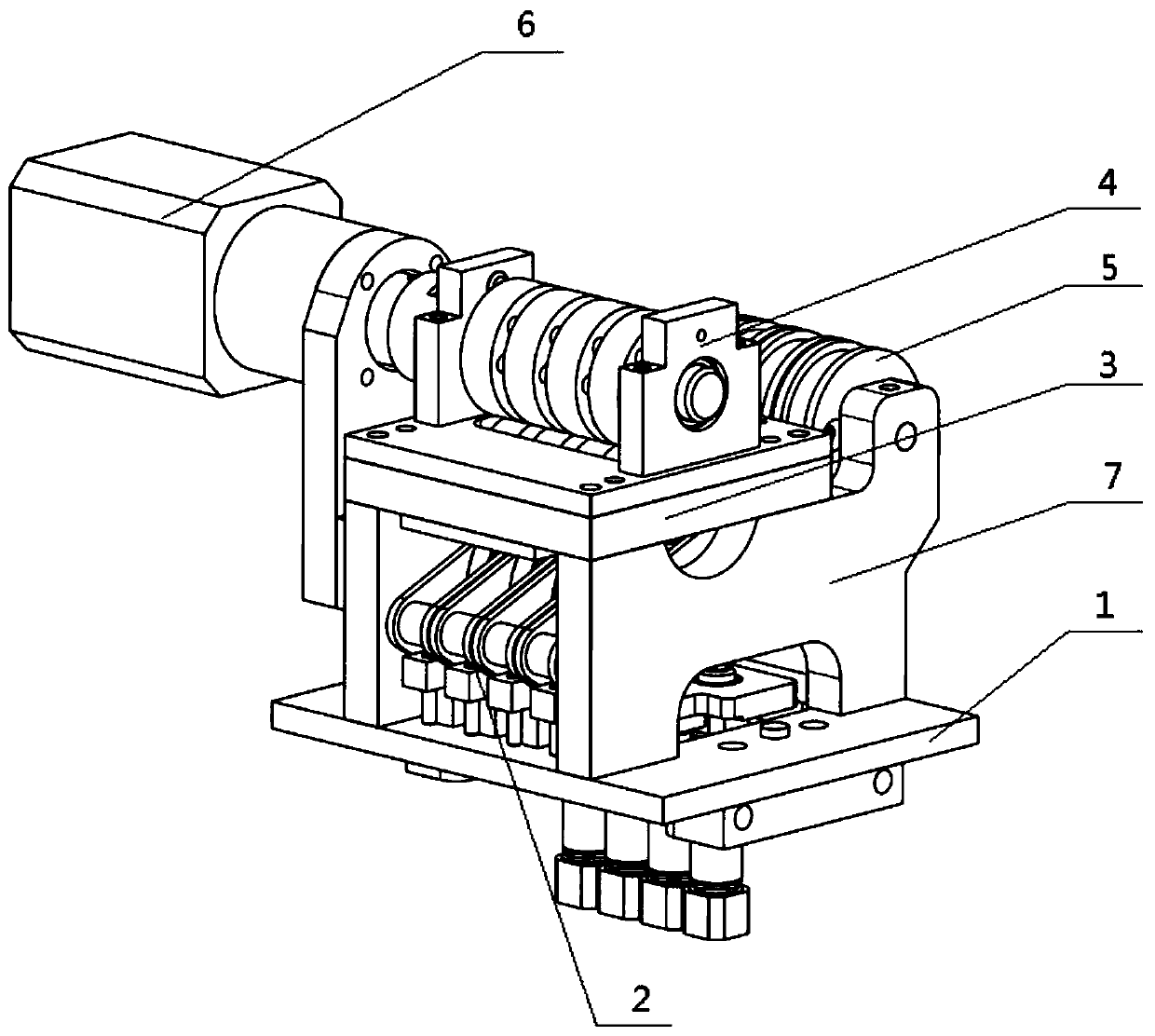 Fiber bundle tension reducing mechanism for automatic fiber placing machine