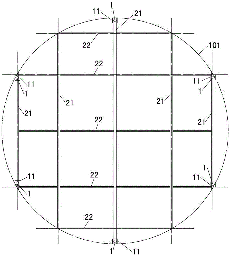 Absorption tower translation device and construction method thereof