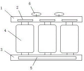 Hot air flow guide device of clamping part of dry-type transformer