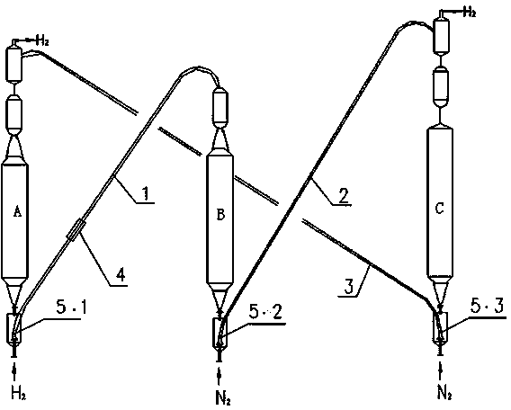 Particle catalyst conveying pipeline connector