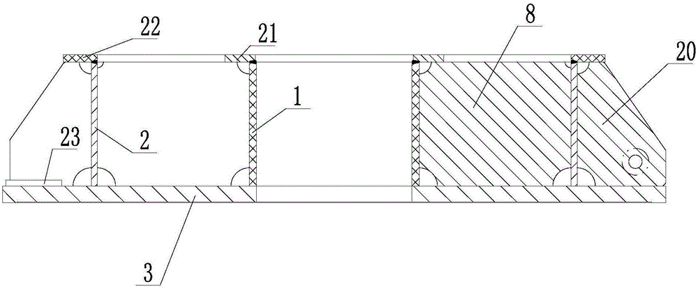 Welding method of inner rib plates in lower reactor core shell base in high temperature gas cooled reactor
