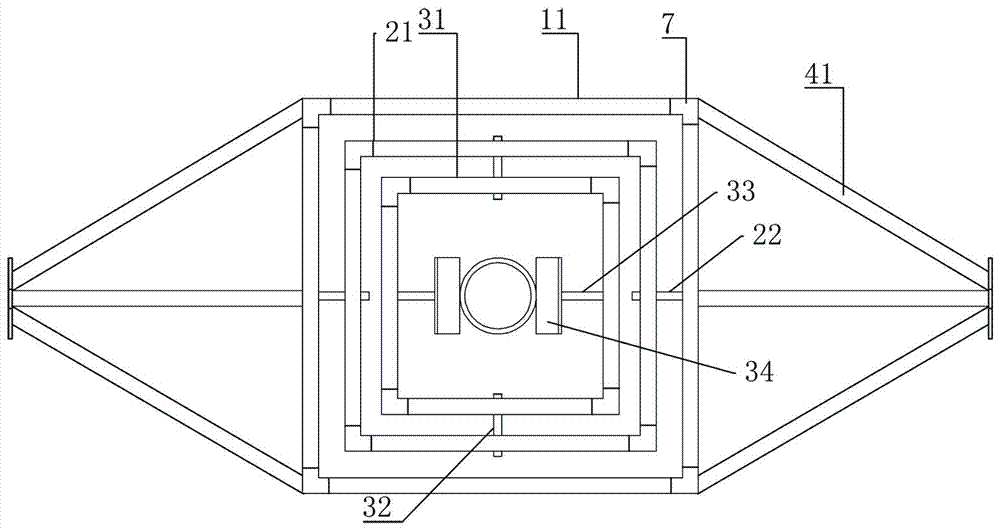 Detachable bottom-supported ADCP(acoustic doppler current profiler) bearing device