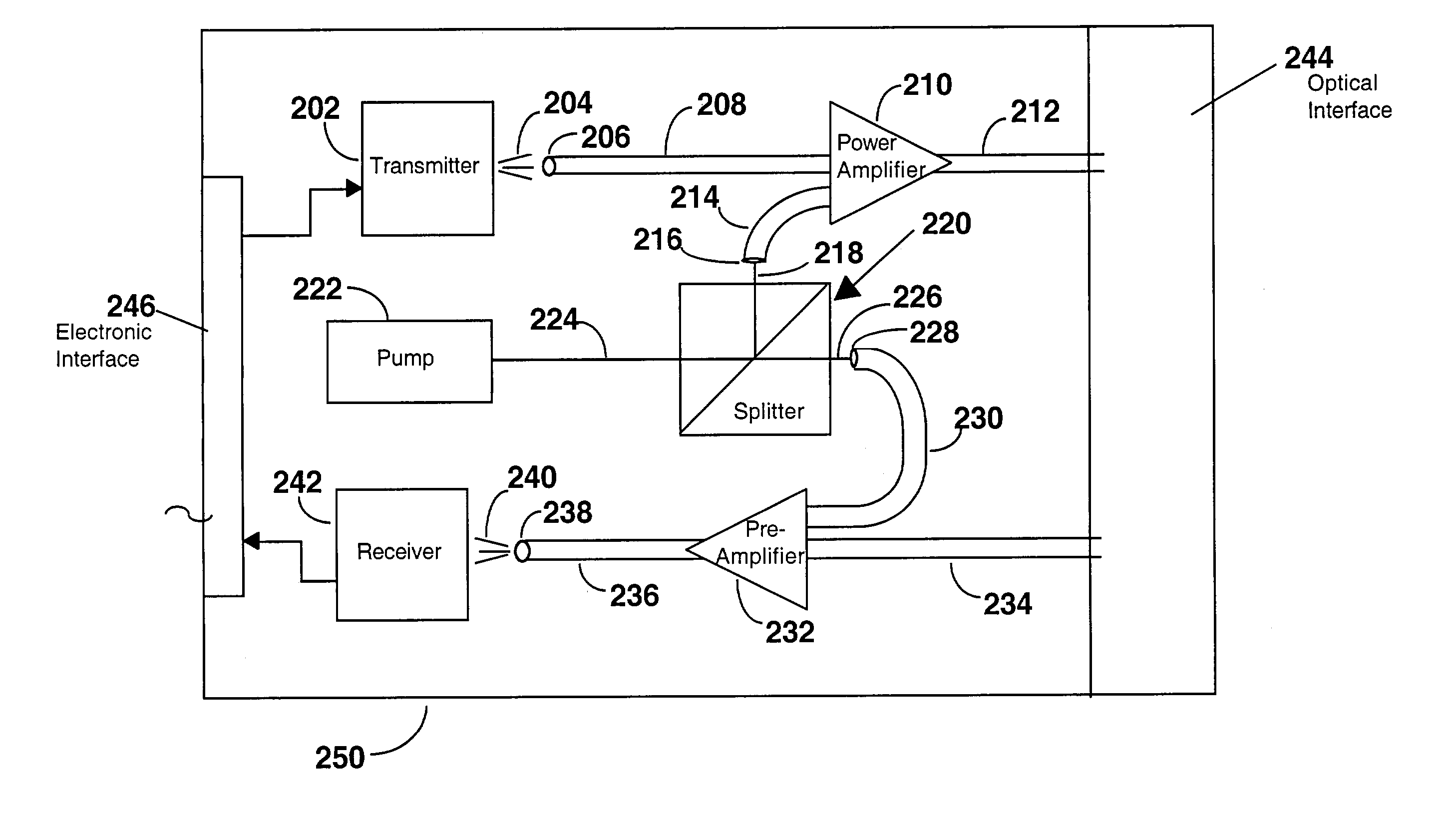 Dual fiber optic amplifier with shared pump source