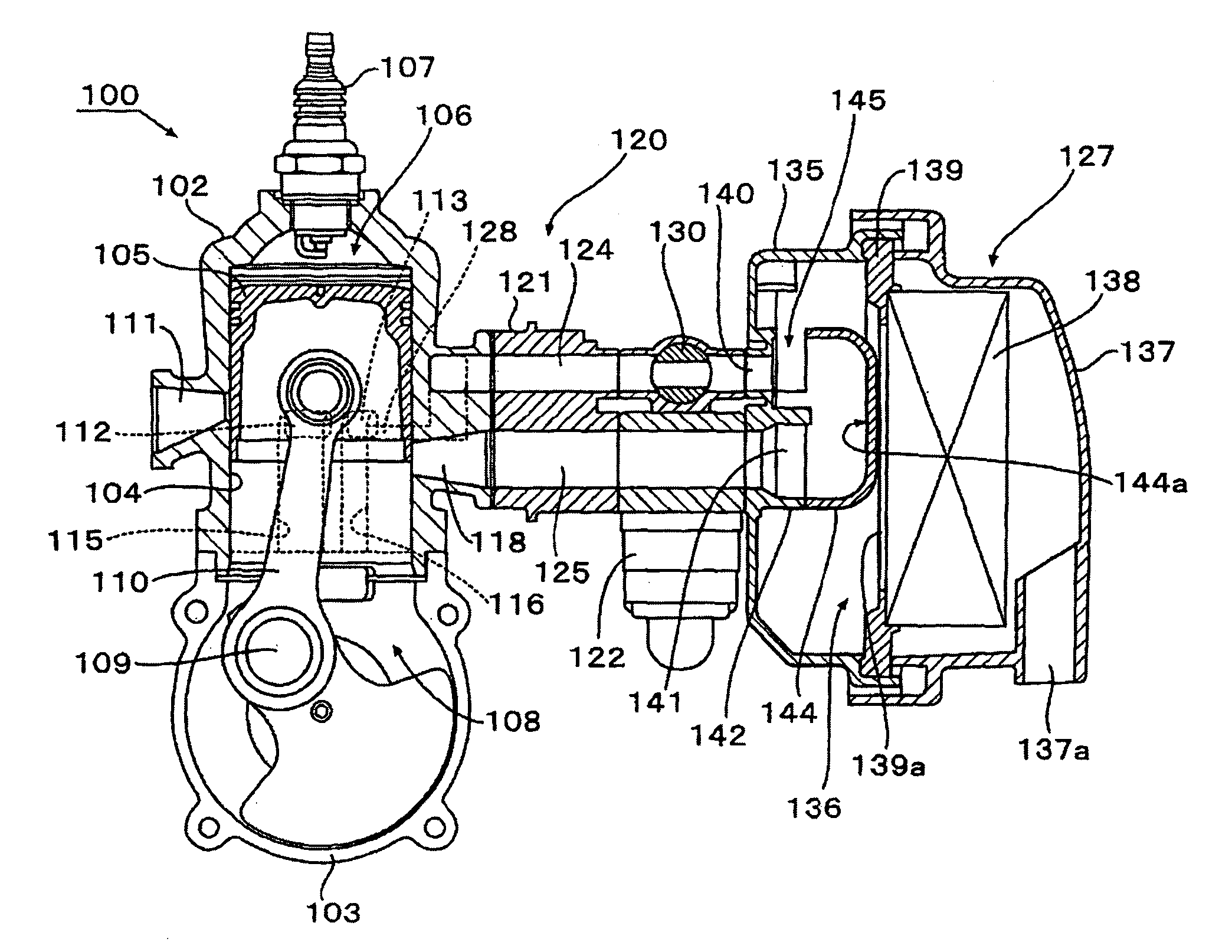 Air cleaner for stratified-scavenging two-stroke internal combustion engine