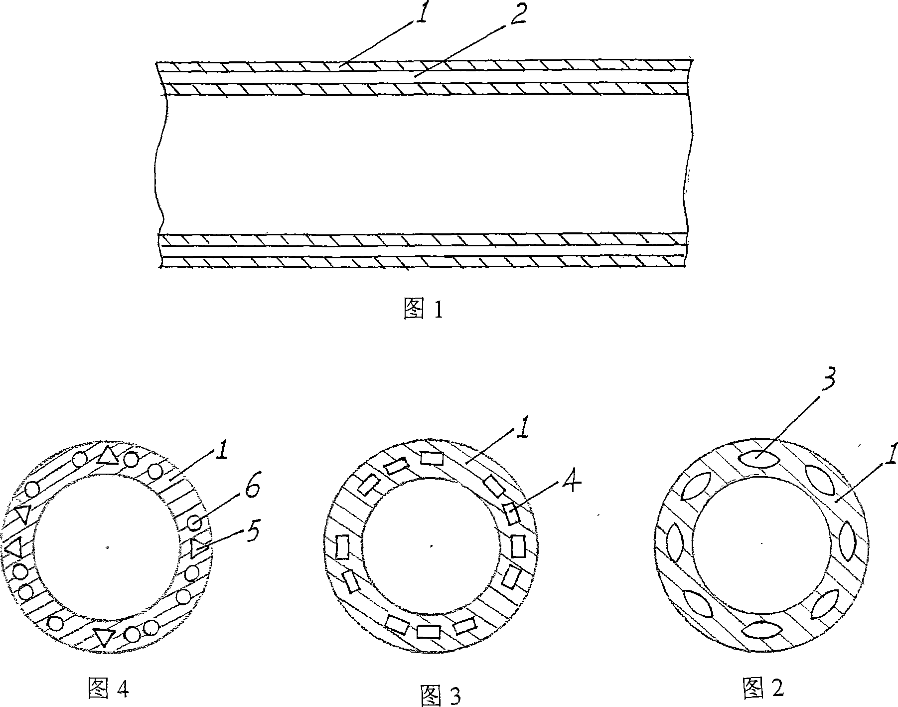 Hollow silencing pipeline and its molding process and equipment