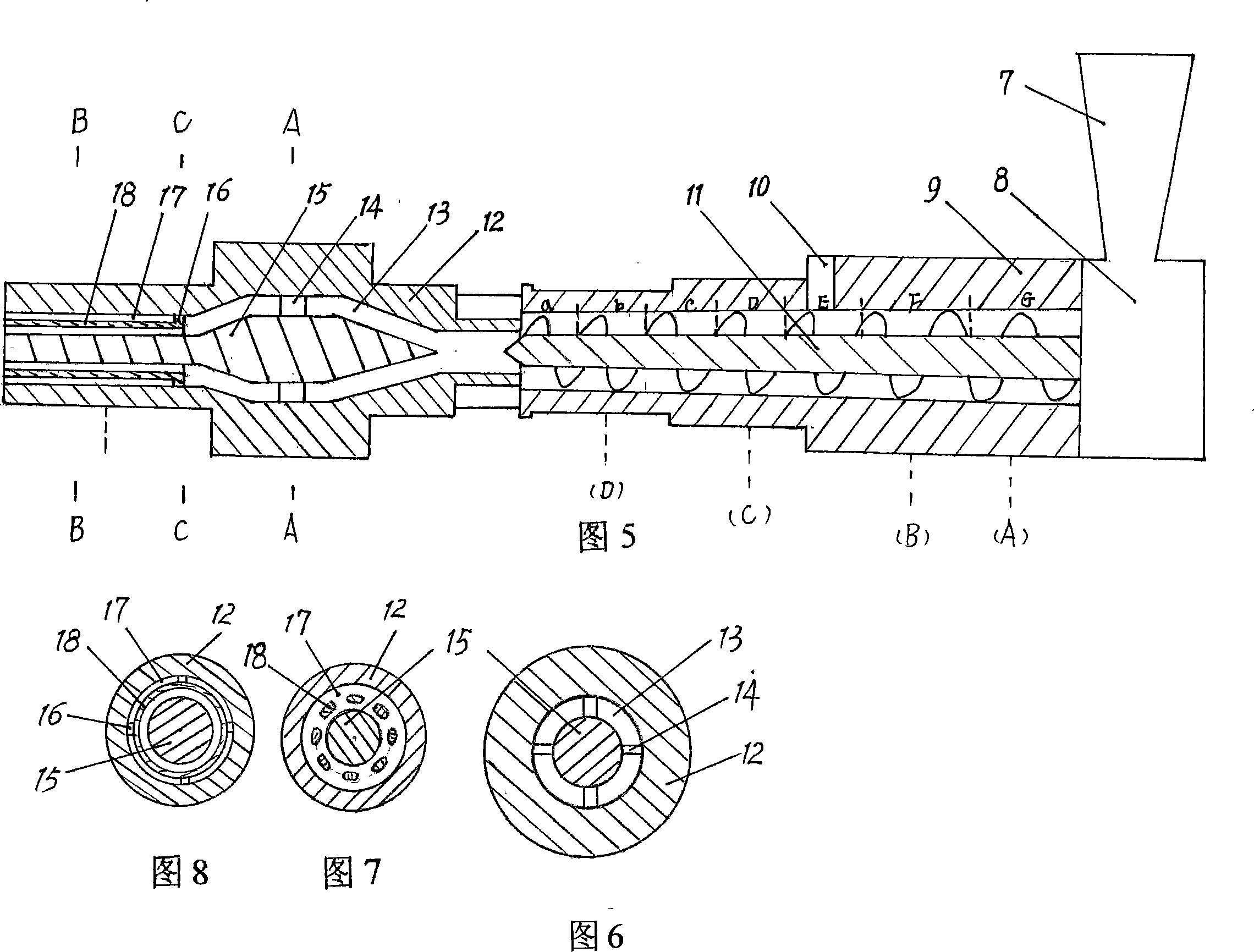 Hollow silencing pipeline and its molding process and equipment