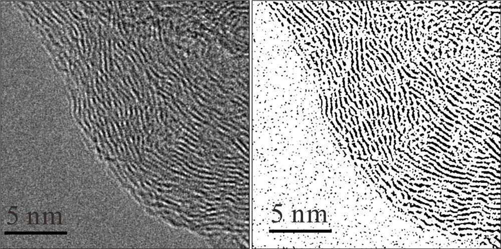 A method to quantify the length of coal lattice stripes based on hrtem