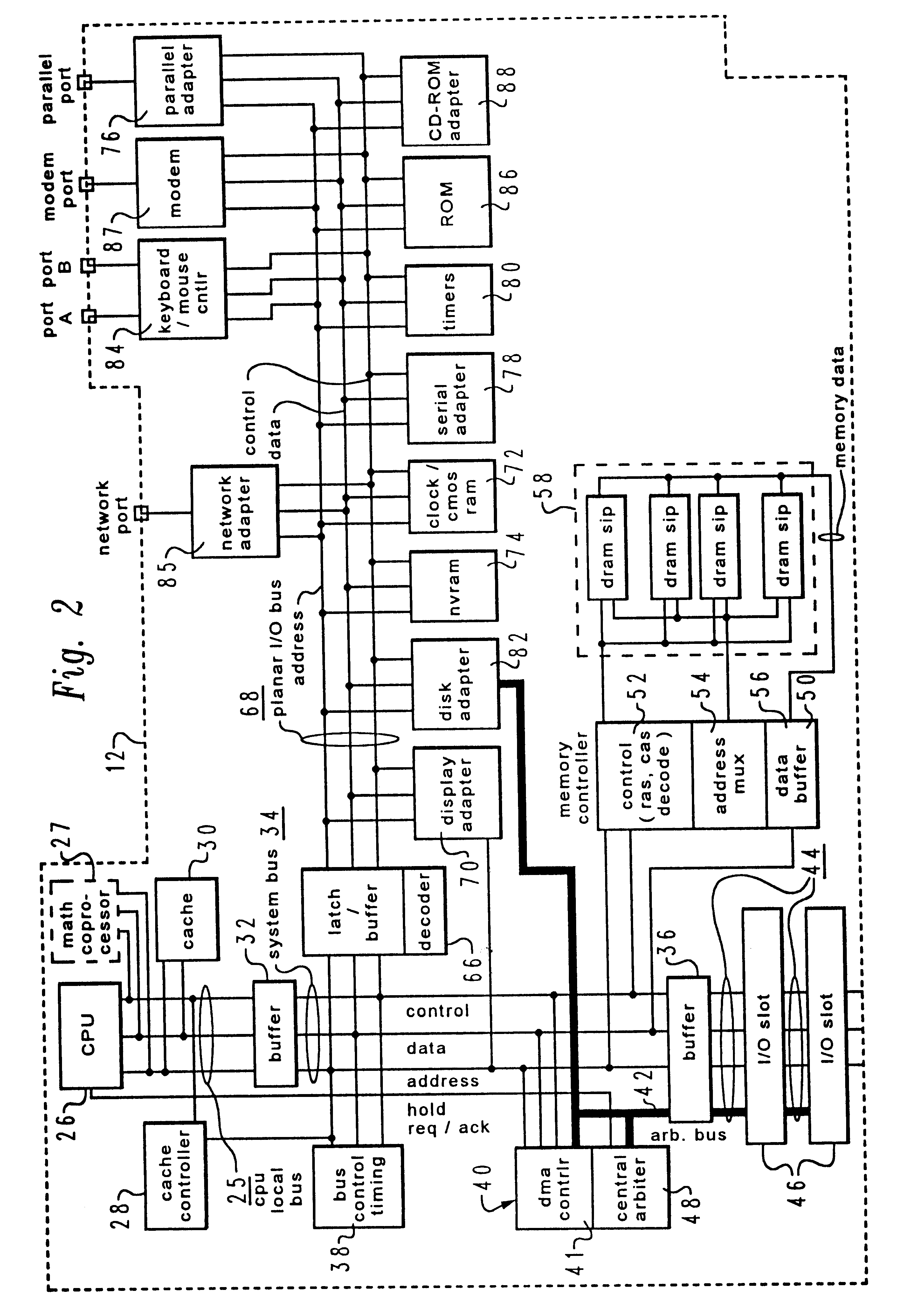 Method and system for executing a program under one of a plurality of mutually exclusive operating environments