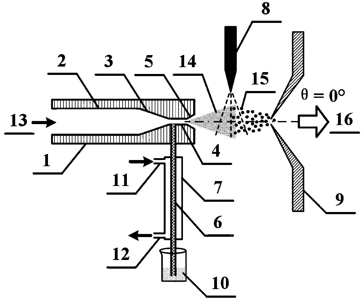 A device for enrichment sampling and ionization of volatile organic compounds in liquid samples