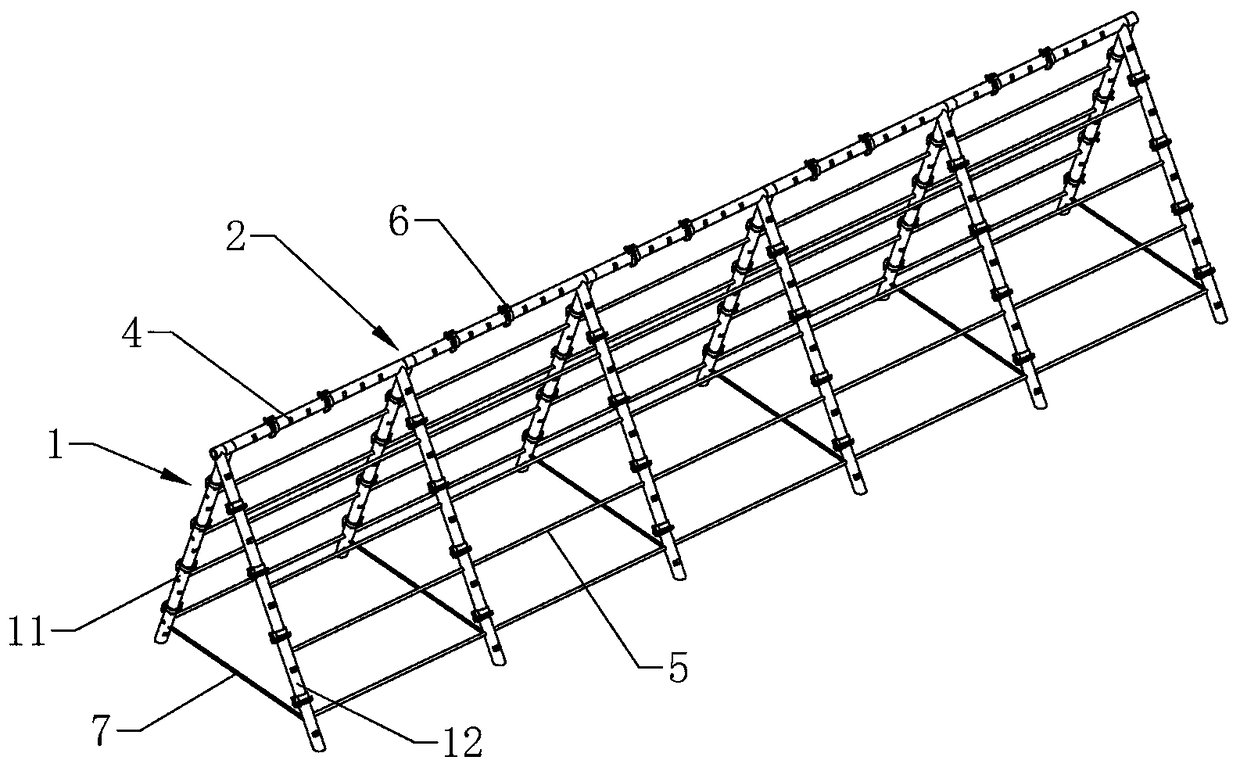 A pumpkin planting frame and pumpkin planting method