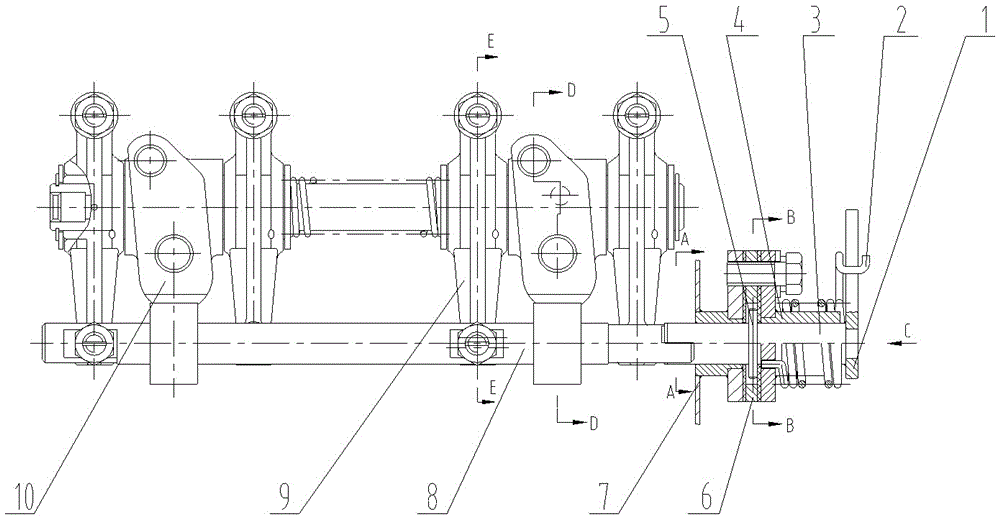 A two -cylinder diesel engine auxiliary starting decompression device