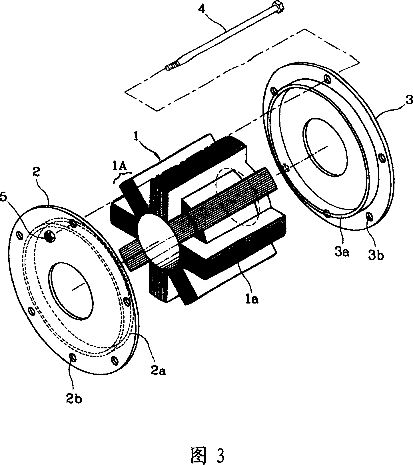 Stator structure for reciprocating motor