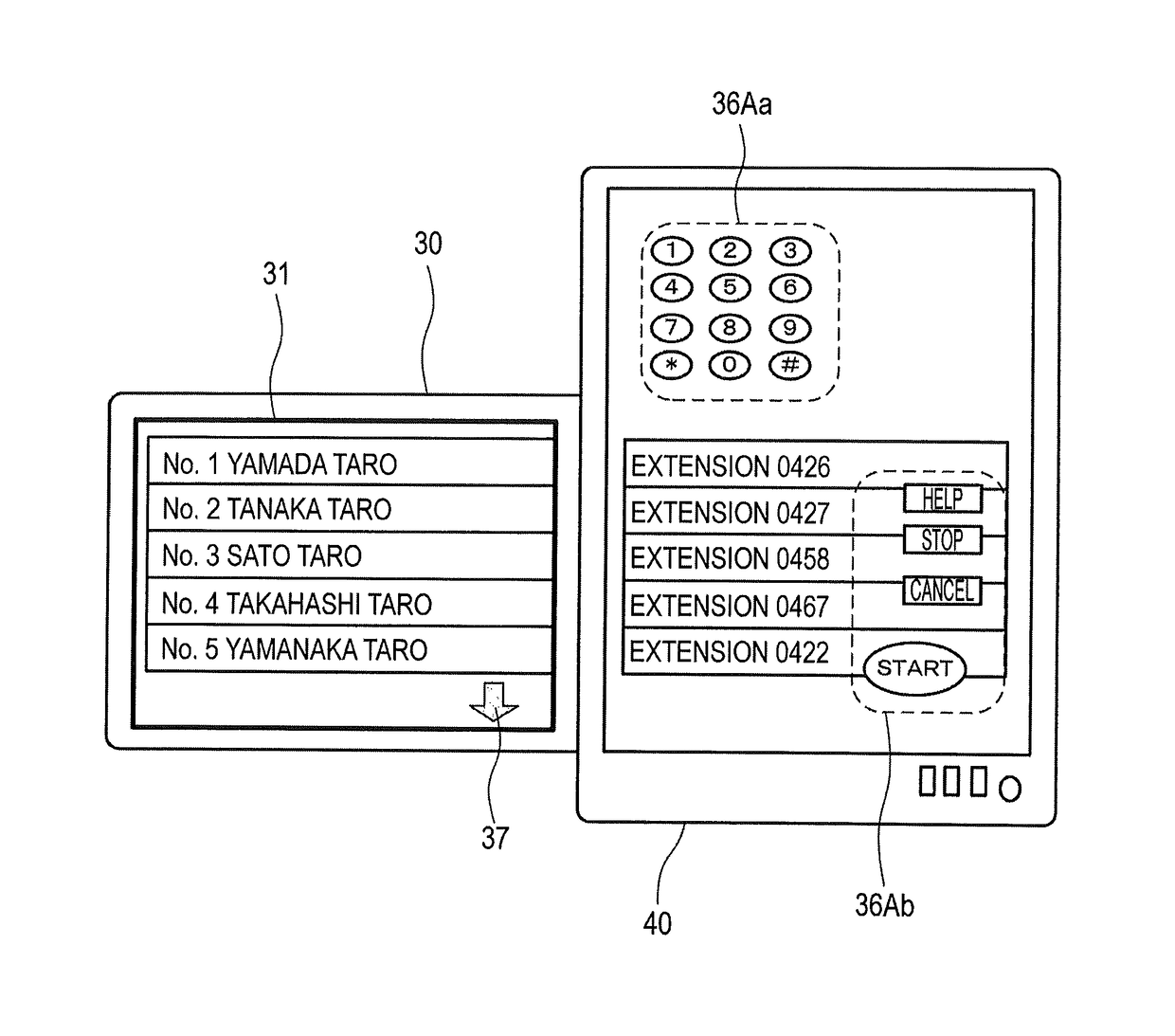 Operation display apparatus, portable terminal, programs therefor, and operation display system