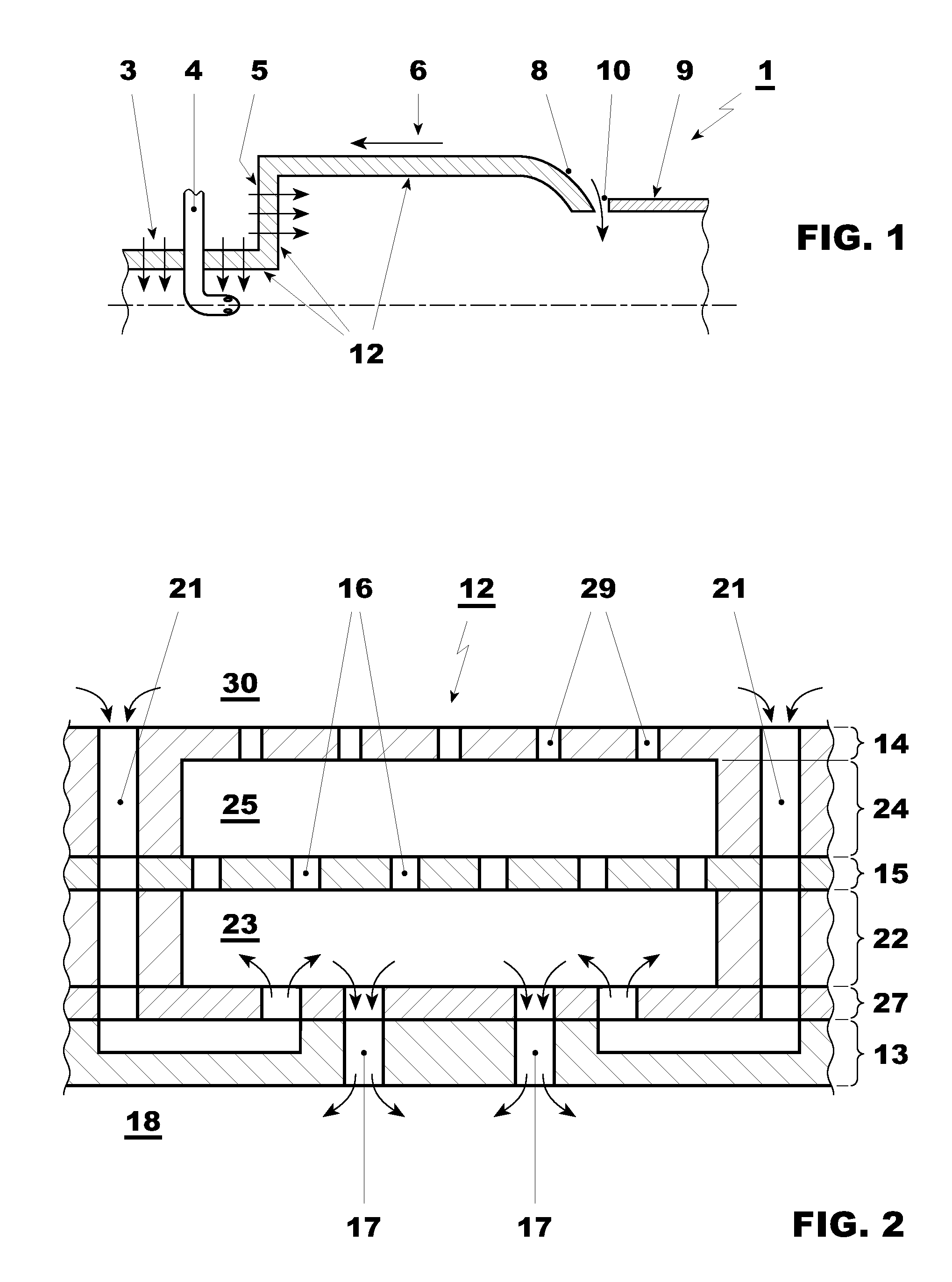 Combustion device for a gas turbine configured to suppress thermo-acoustical pulsations