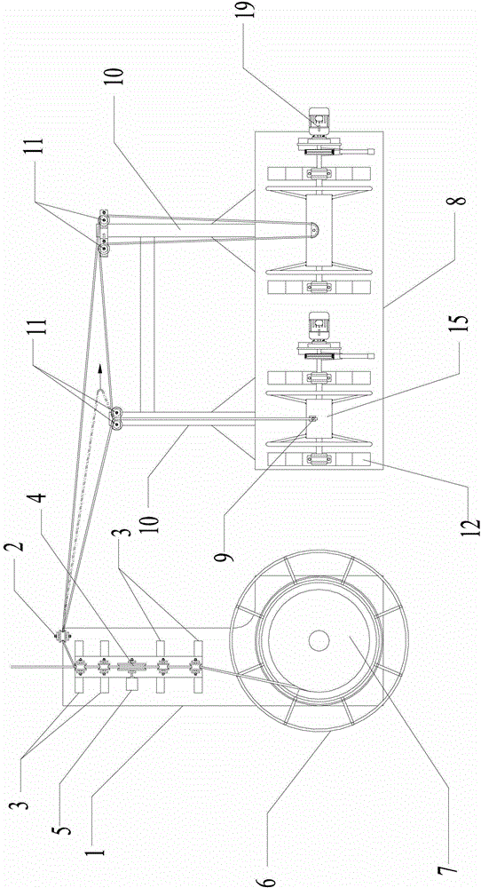 Steel wire rope winding device of electric hoist