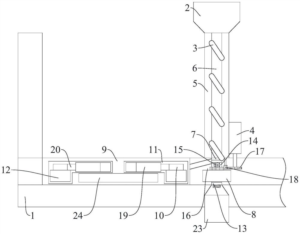 Material guiding and heating mechanism of a plate processing edge banding machine