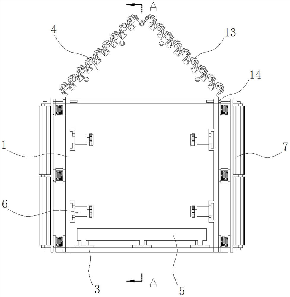 Supporting and protecting device for electromechanical engineering control cabinet