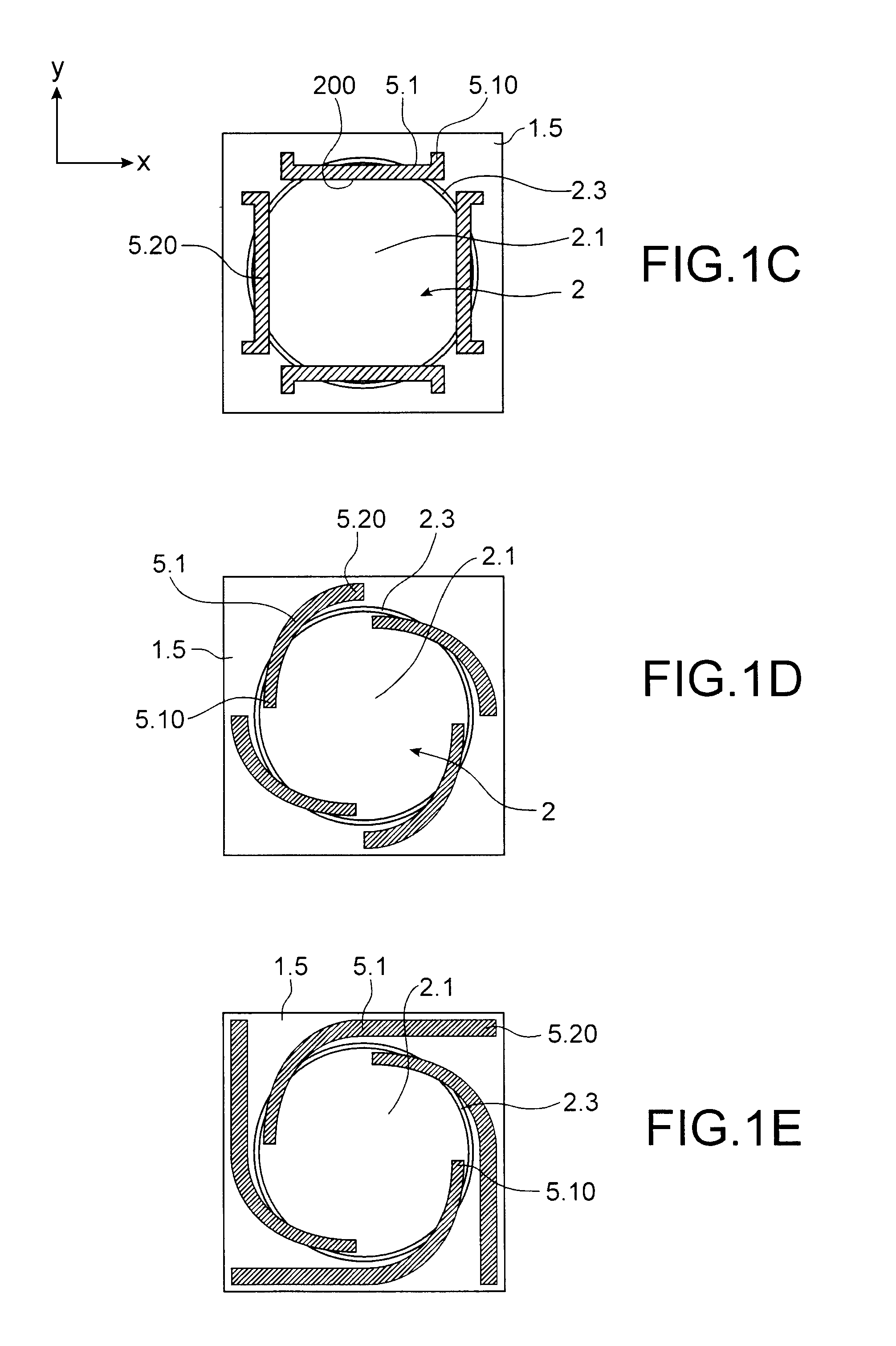 Optical device with means of actuating a compact deformable membrane