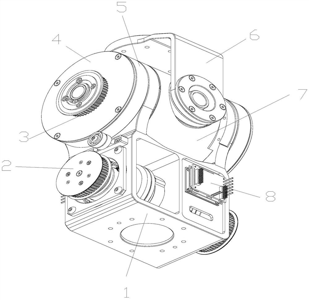 Two-degree-of-freedom differential type mechanical arm joint module