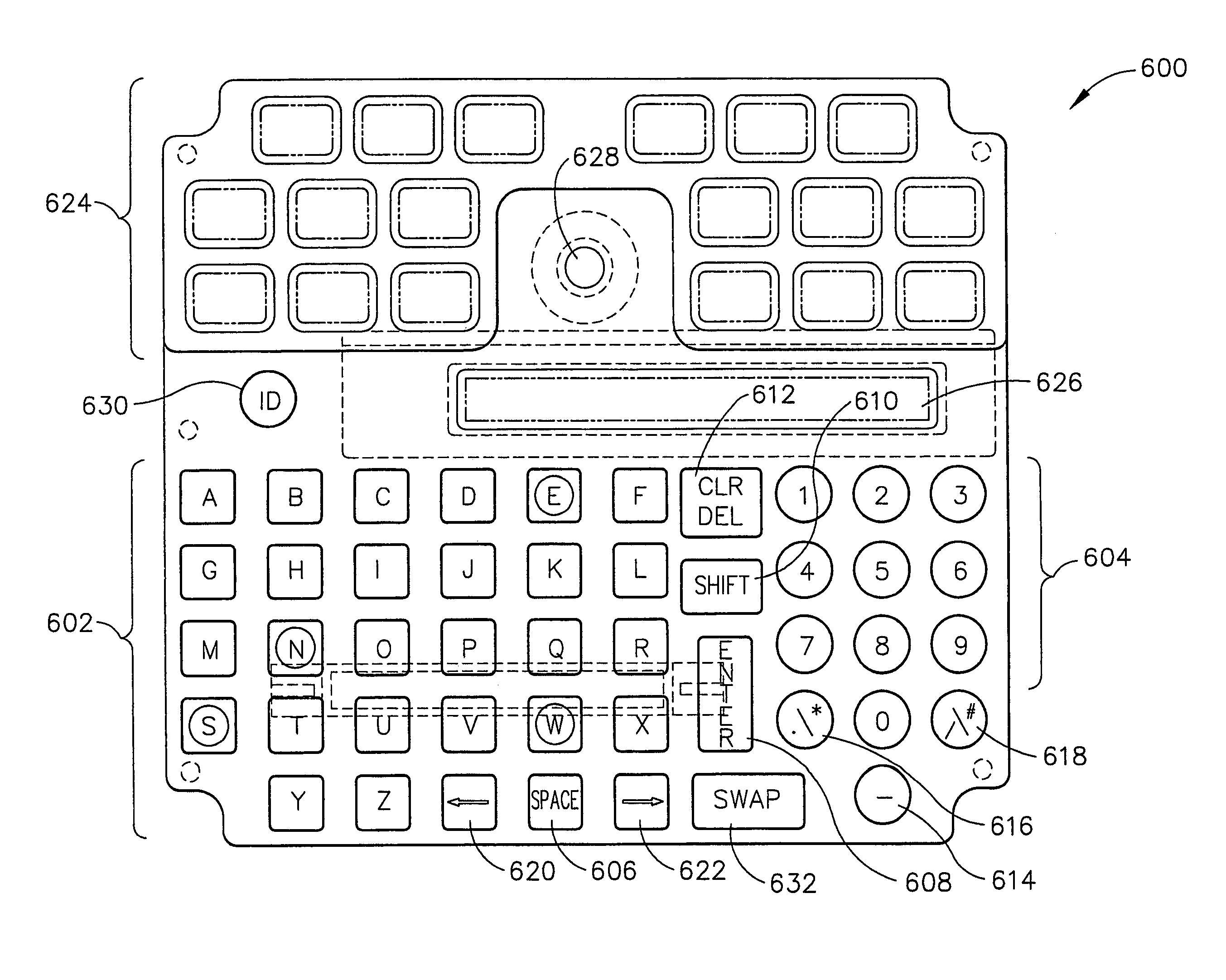 Multifunction keyboard for advanced cursor driven avionic flight decks