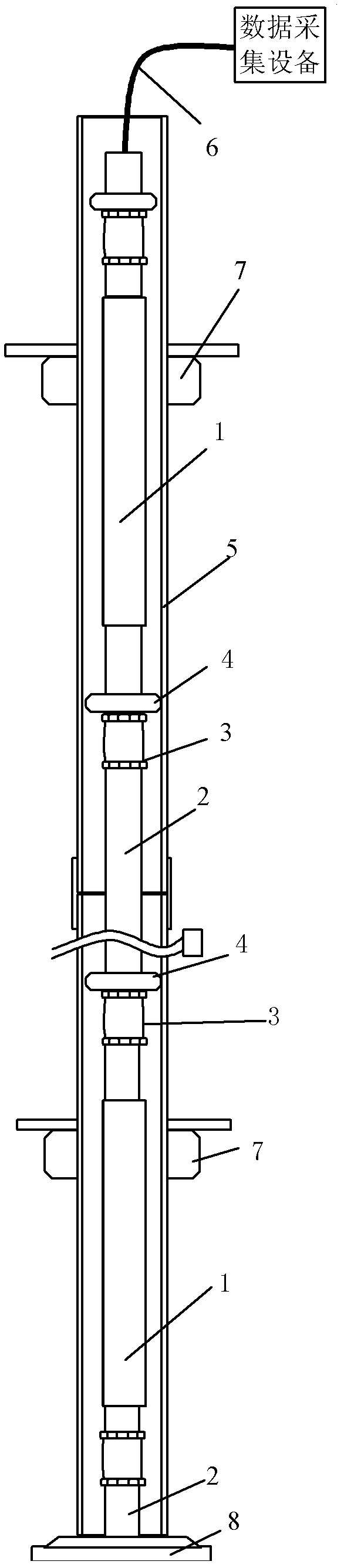 Device and method for measuring soil body displacement
