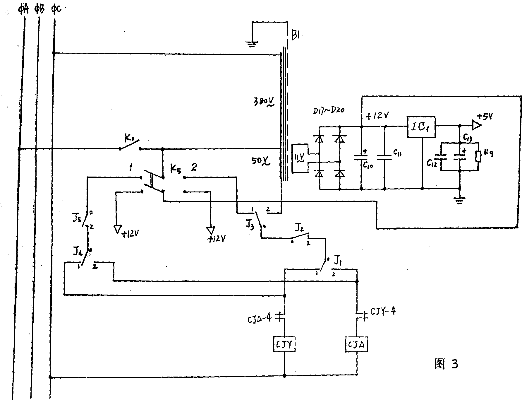 Control system for three-phase motor