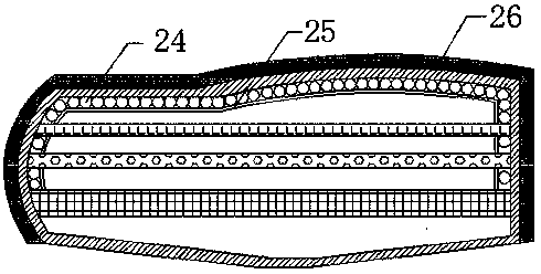 Treatment device for sewage