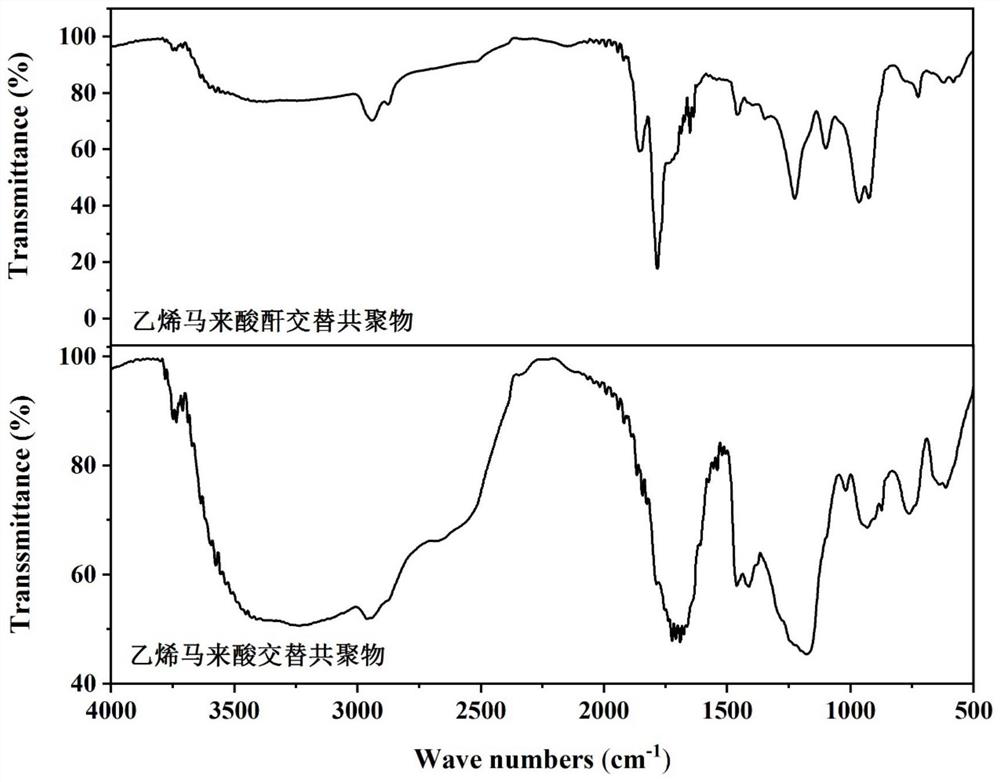 Application of ethylene maleic anhydride alternating copolymer and hydrolysate thereof in preparation of silicon negative electrode material