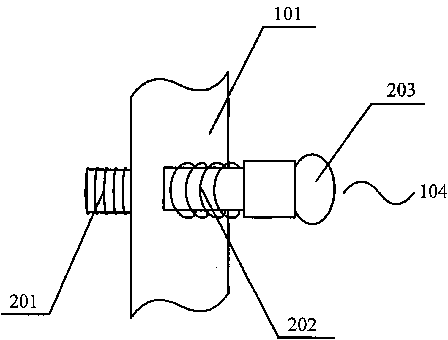 Mounting device for LED display screen and LED display screen