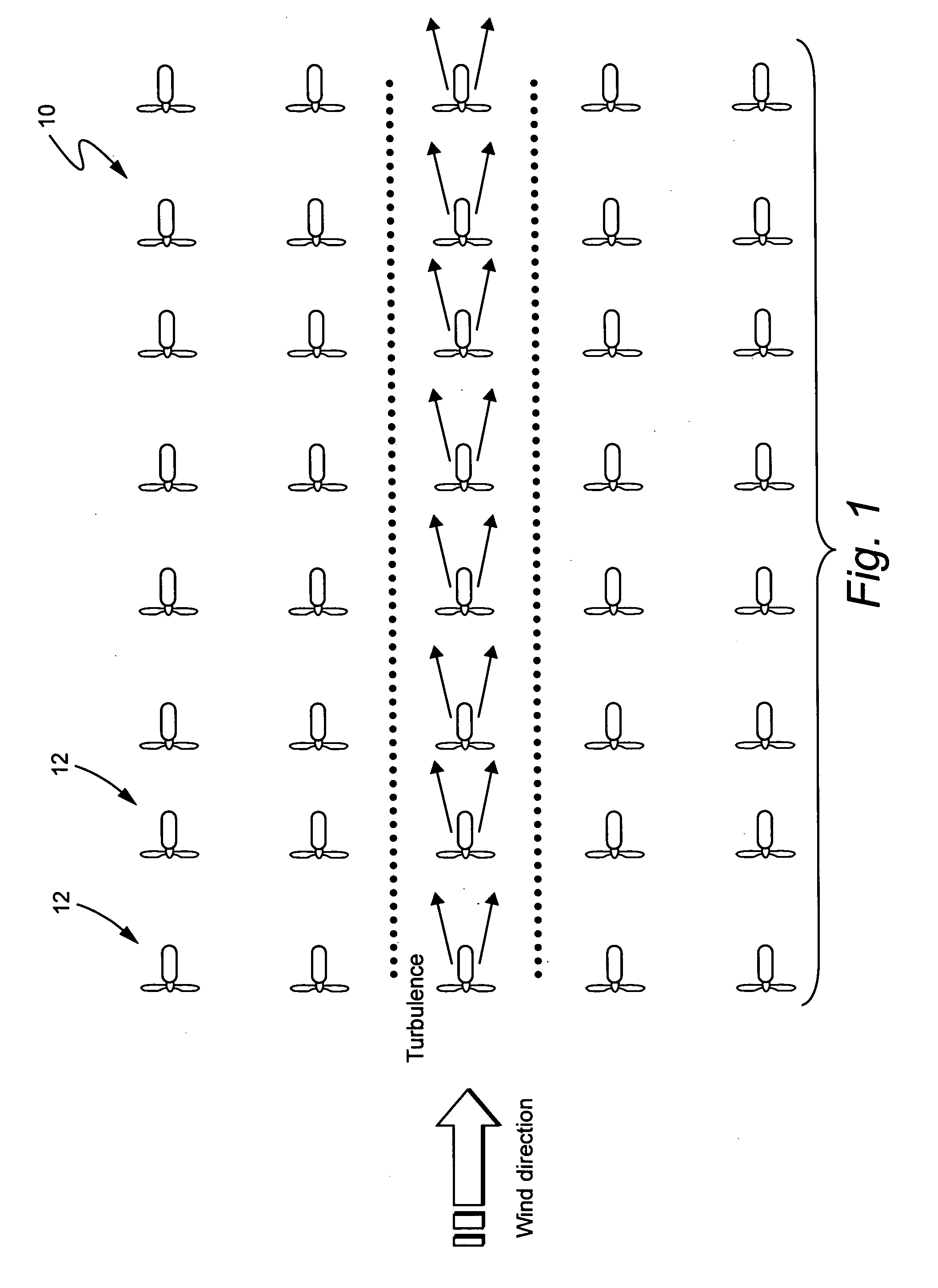 Windpark turbine control system and method for wind condition estimation and performance optimization