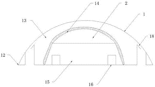 Double-layer type intelligent siamese plastic arched greenhouse for agricultural production