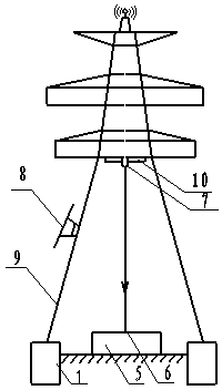 Power transmission line tower inclination detection and correction system