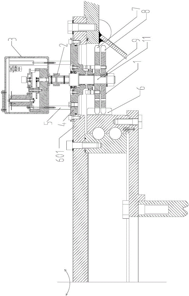 A rudder angle feedback device