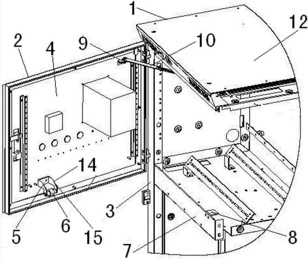 Switch cabinet structure for high-voltage switch