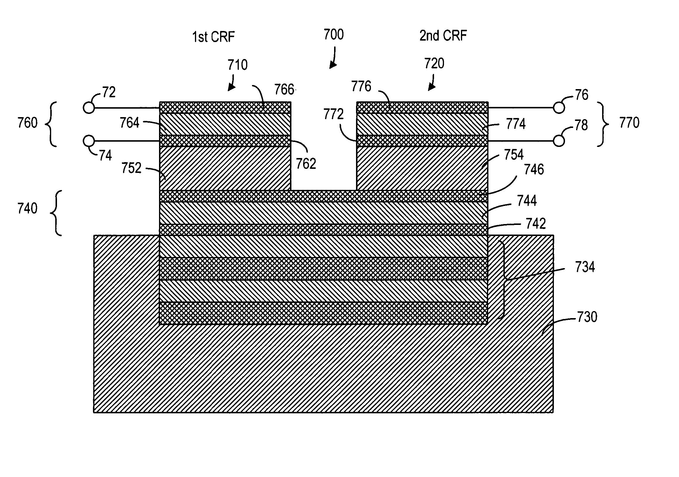 Coupled baw resonator based duplexers