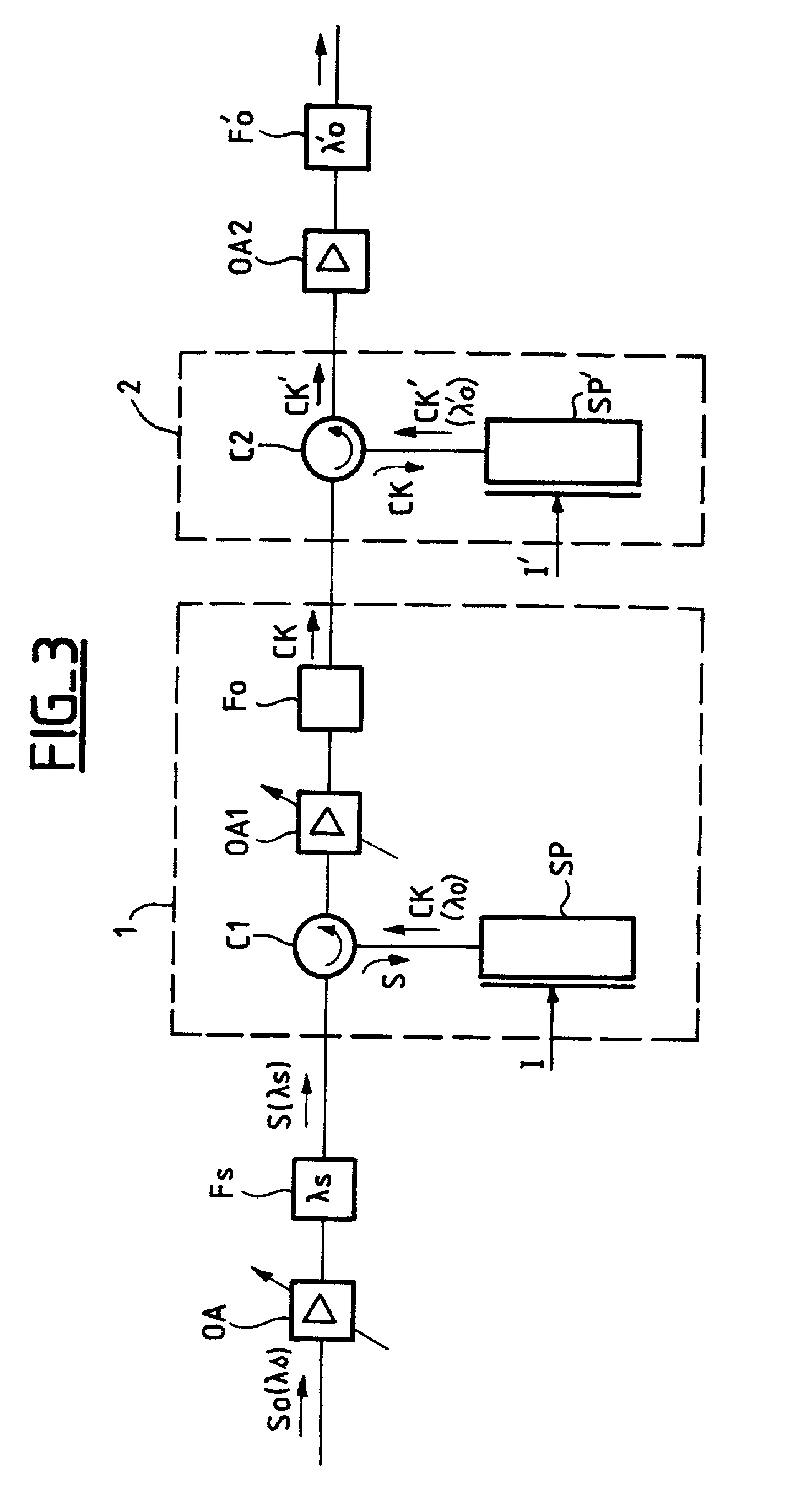 Optical clock recovery device for recovering the clock from an optical signal