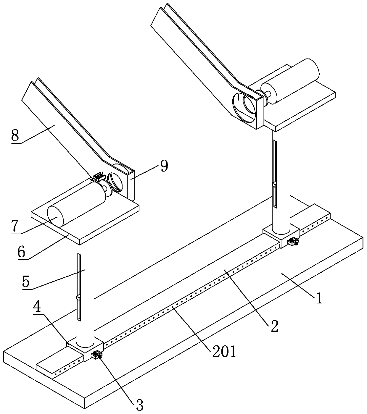 Sheath press-fitting device for producing plastic films