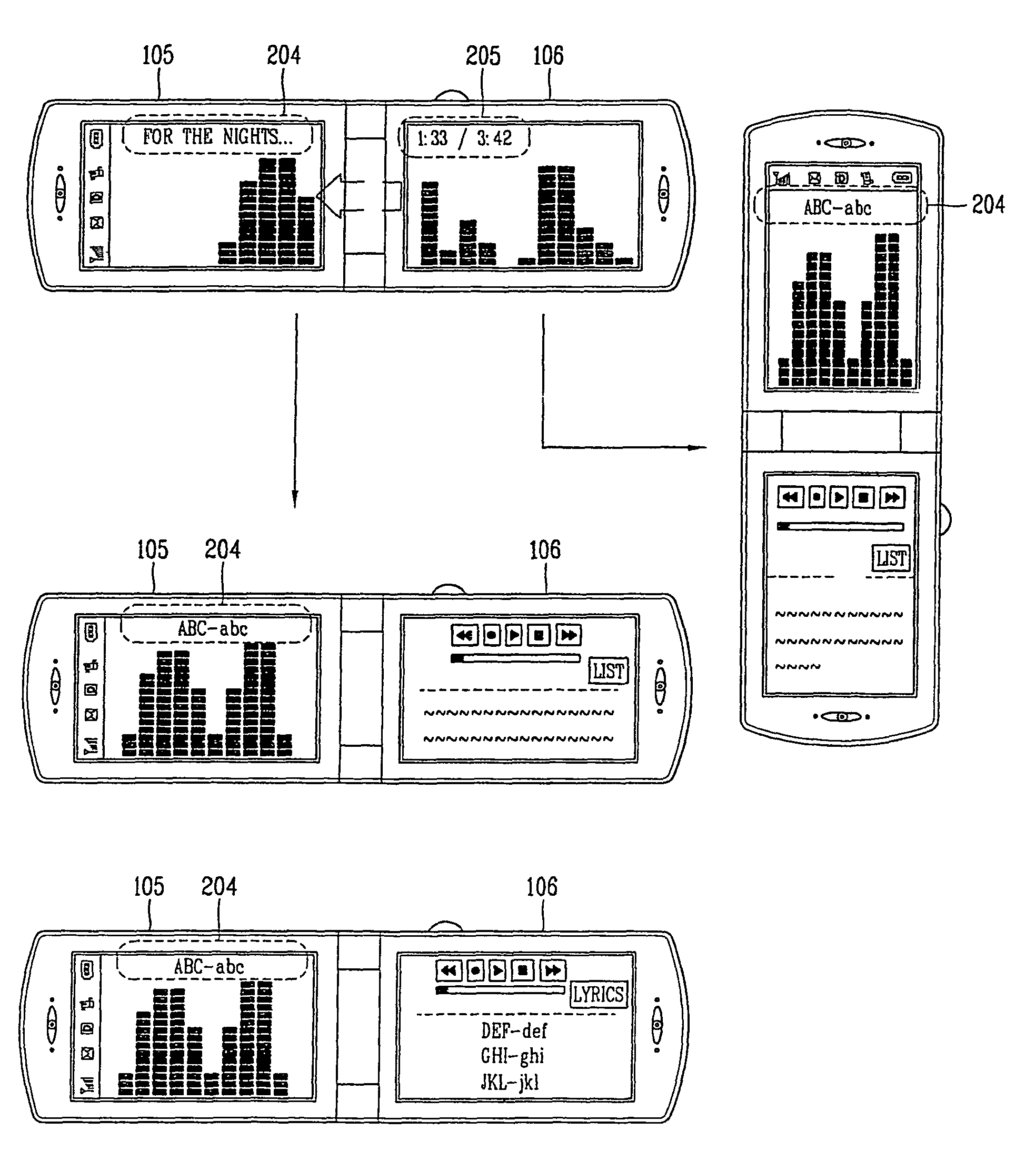 Method for displaying multimedia contents and mobile communications terminal capable of implementing the same