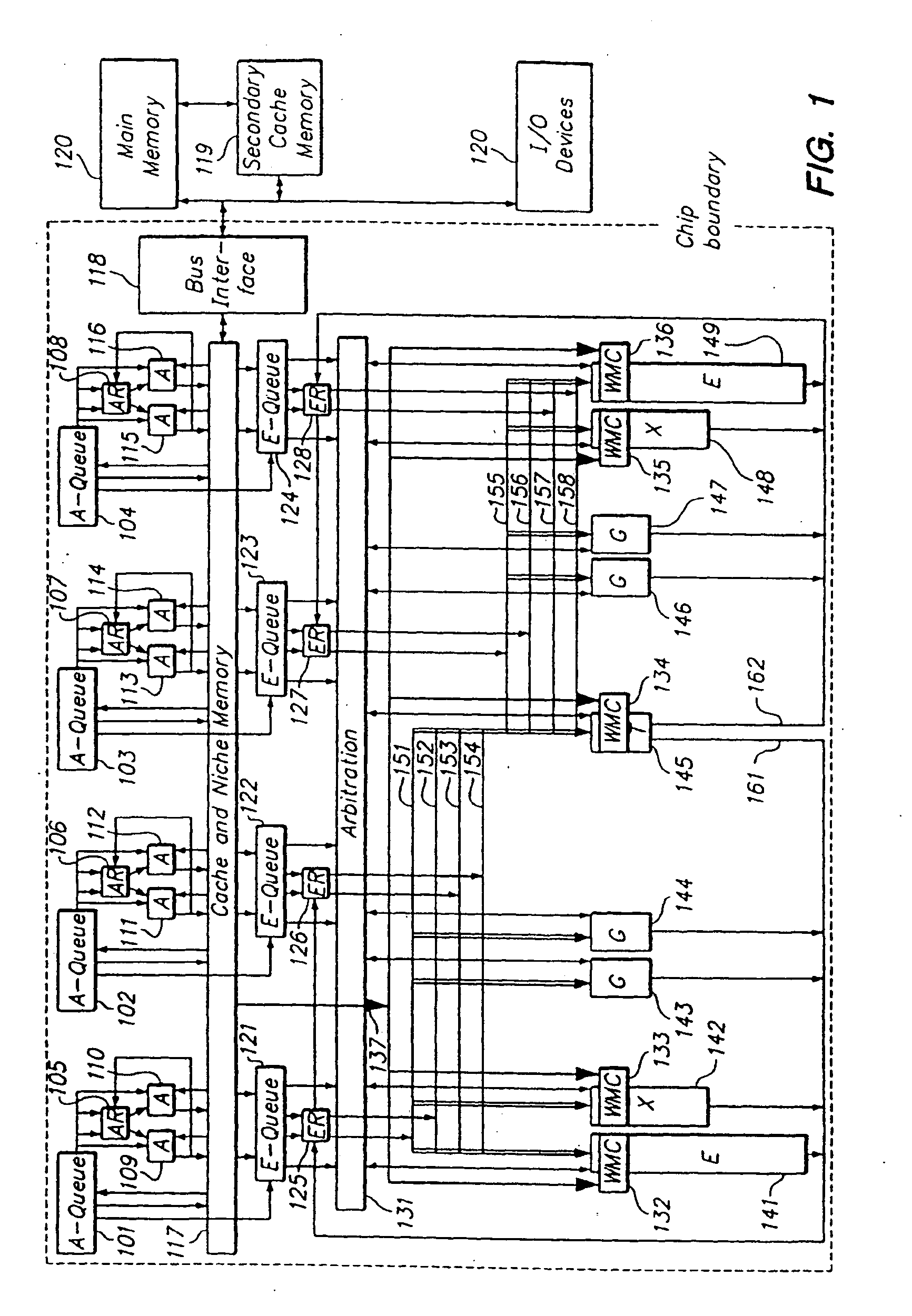 Processor architecture for executing transfers between wide operand memories