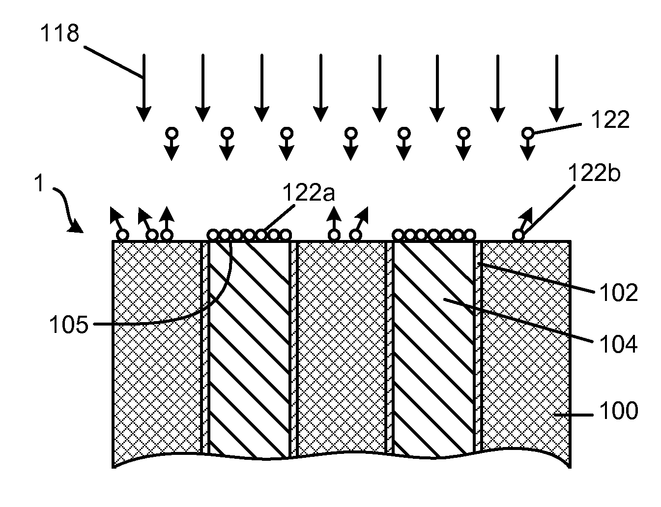 Radiation-assisted selective deposition of metal-containing cap layers