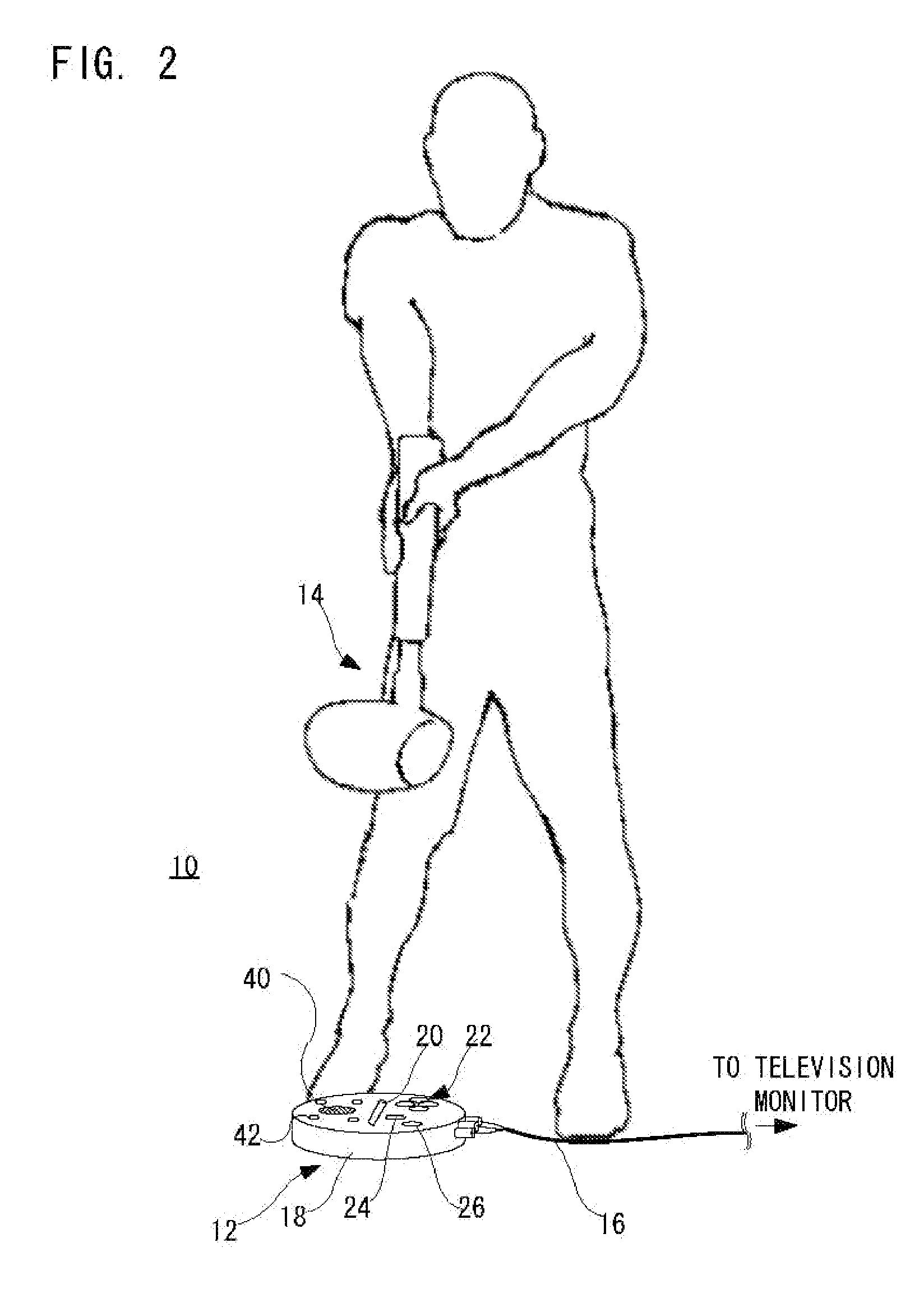 Information processing apparatus provided with input system utilizing stroboscope