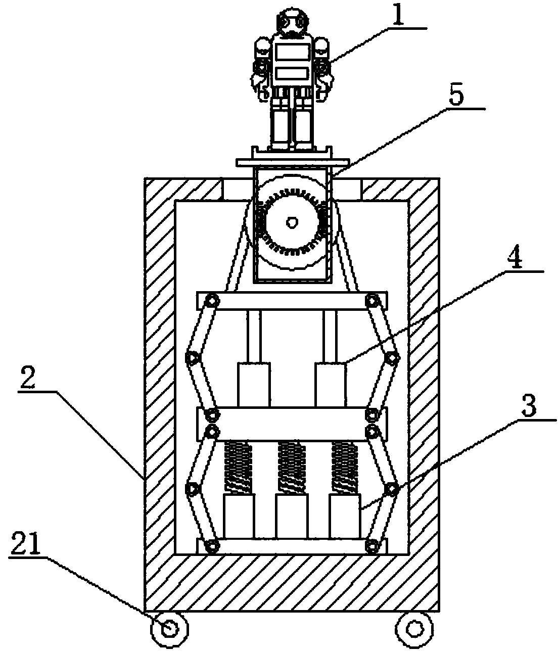 Robot chassis device capable of multi-stage lifting
